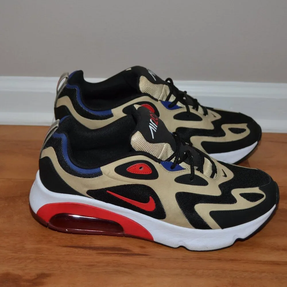 Nike Air Max 200 Mens 11.5 Team Gold University Red AQ2568-700 Sneakers
